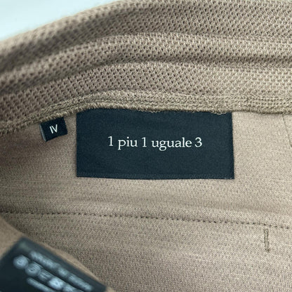1piu1uguale3 Brown Cotton Drawstring Easy Pants Size IV