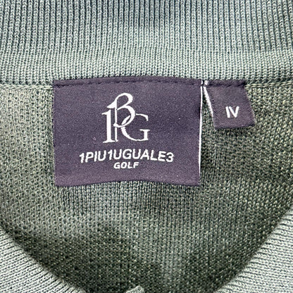 1piu1uguale3 Green Cotton Knit S/S Polo Shirt Size IV