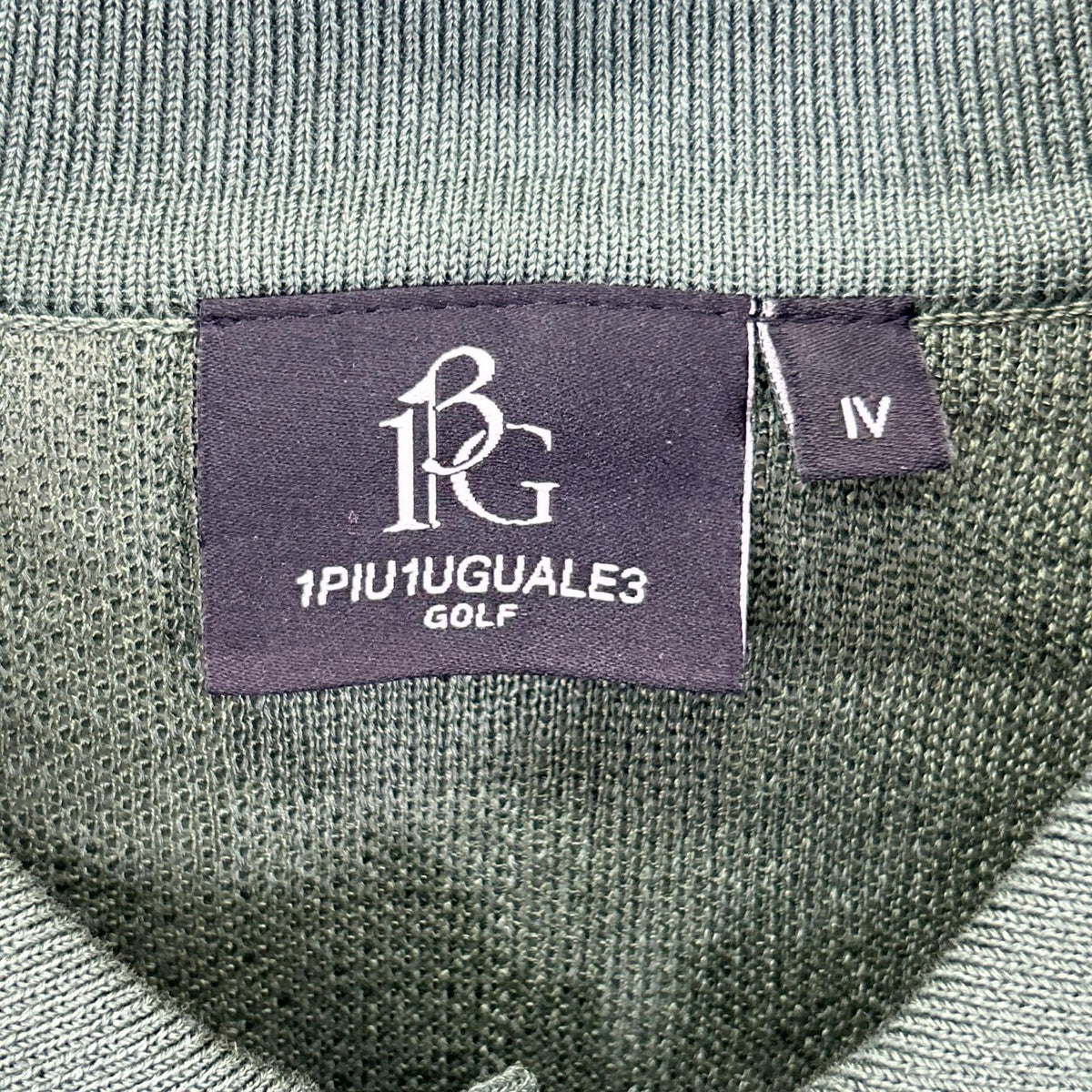 1piu1uguale3 Green Cotton Knit S/S Polo Shirt Size IV