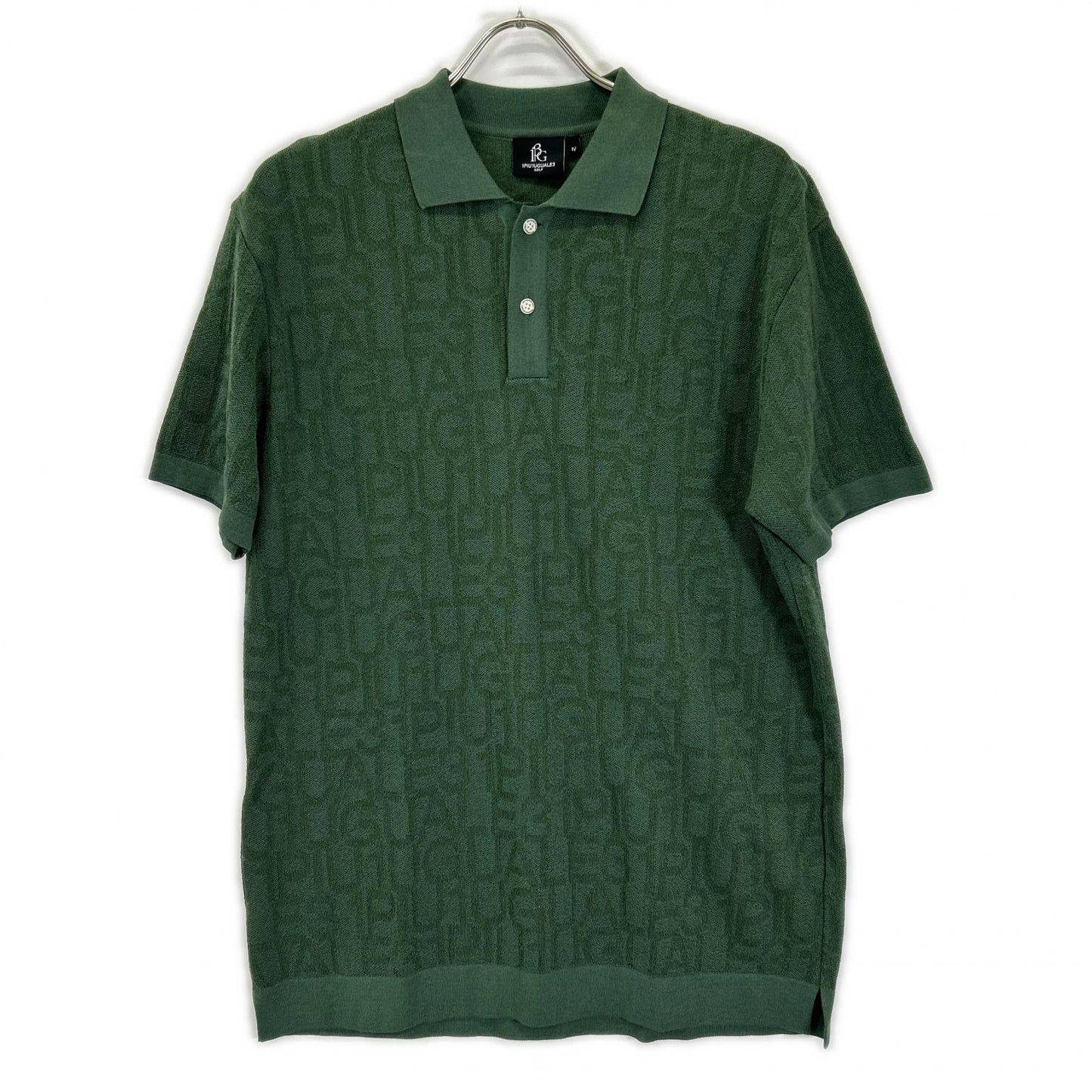 1piu1uguale3 Green Cotton Knit S/S Polo Shirt Size IV