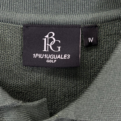1piu1uguale3 Green Cotton Knit S/S Polo Shirt Size IV
