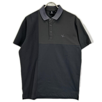 1piu1uguale3 Gray Polyester S/S Mesh Polo Shirt Size IV