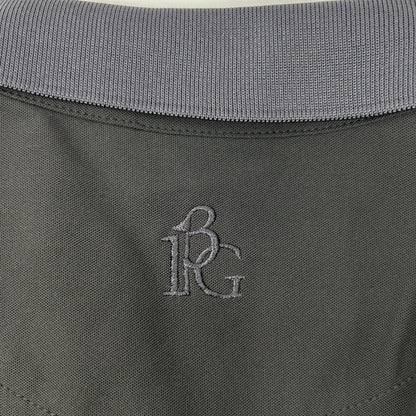 1piu1uguale3 Gray Polyester S/S Mesh Polo Shirt Size IV