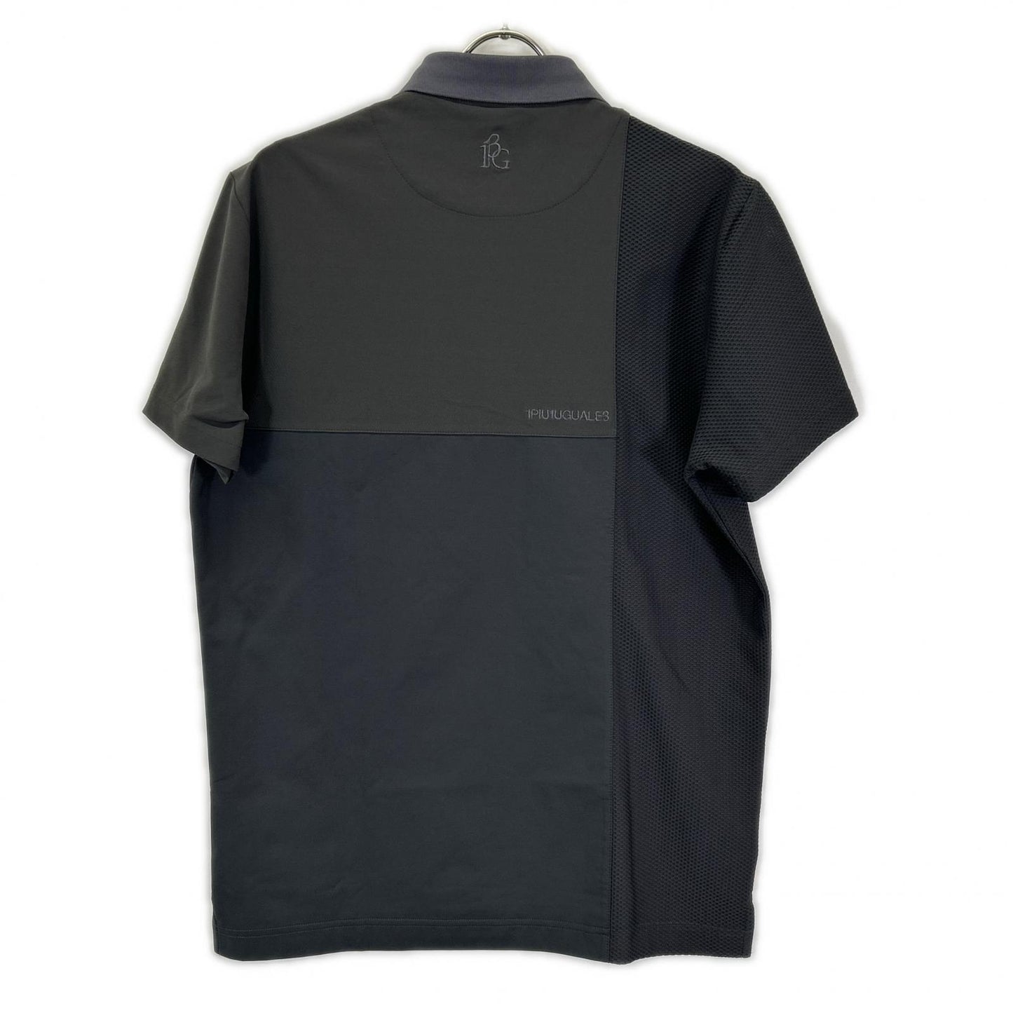 1piu1uguale3 Gray Polyester S/S Mesh Polo Shirt Size IV