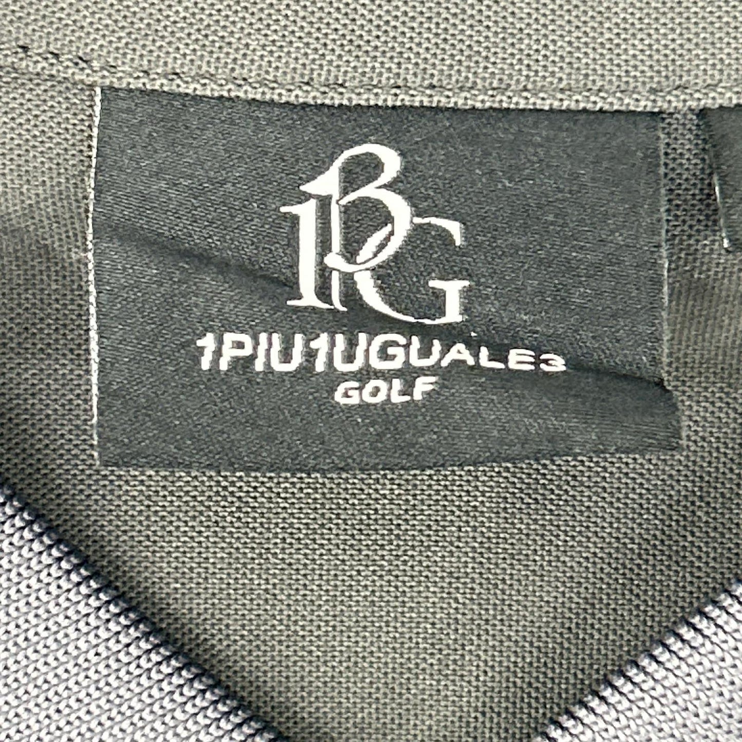 1piu1uguale3 Gray Polyester S/S Mesh Polo Shirt Size IV