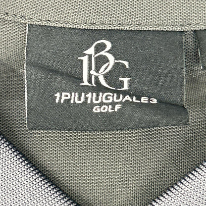 1piu1uguale3 Gray Polyester S/S Mesh Polo Shirt Size IV