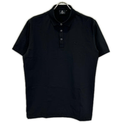 1piu1uguale3 Black Polyester S/S Mesh Polo Shirt Size IV