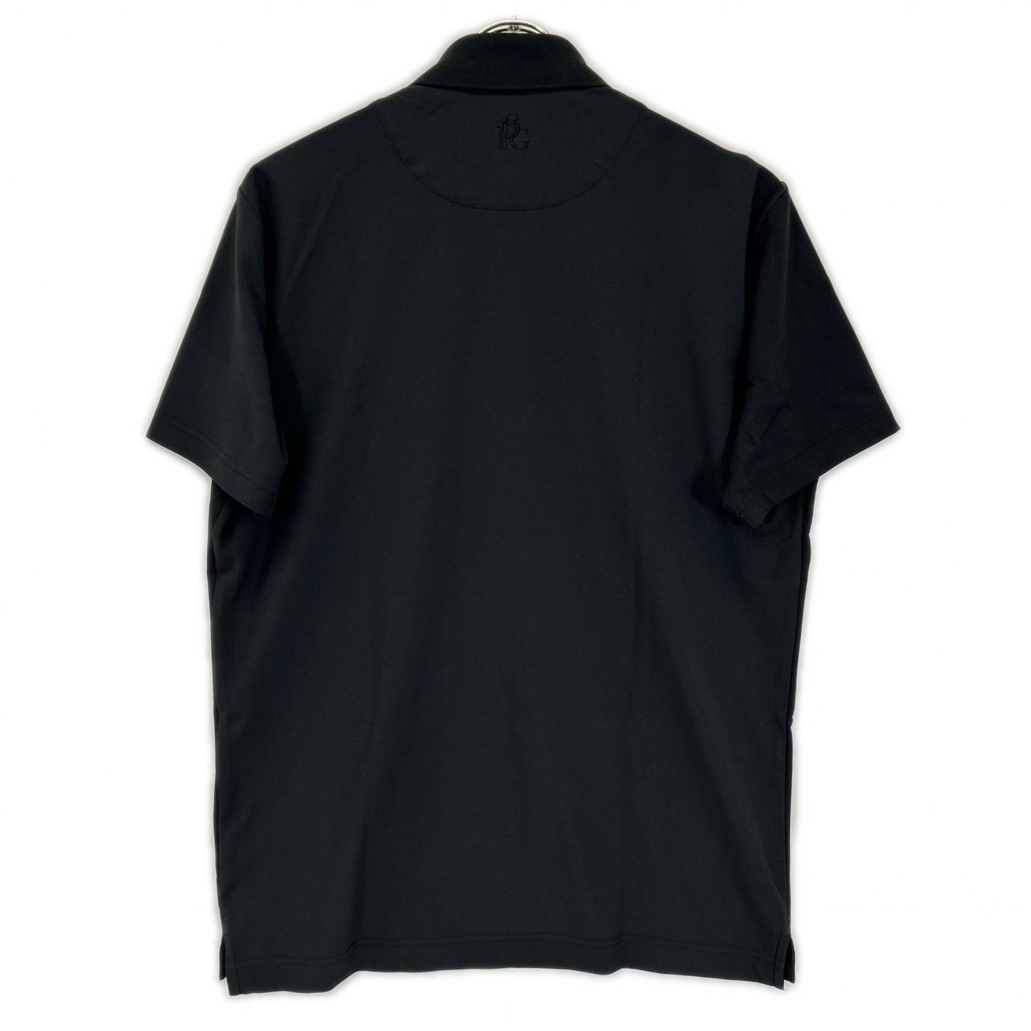 1piu1uguale3 Black Polyester S/S Mesh Polo Shirt Size IV