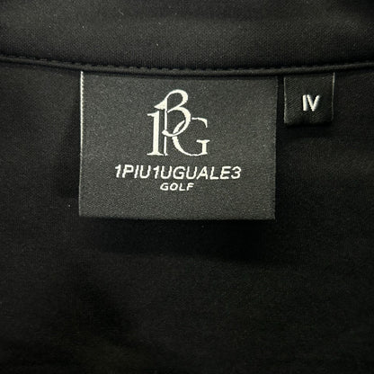 1piu1uguale3 Black Polyester S/S Mesh Polo Shirt Size IV