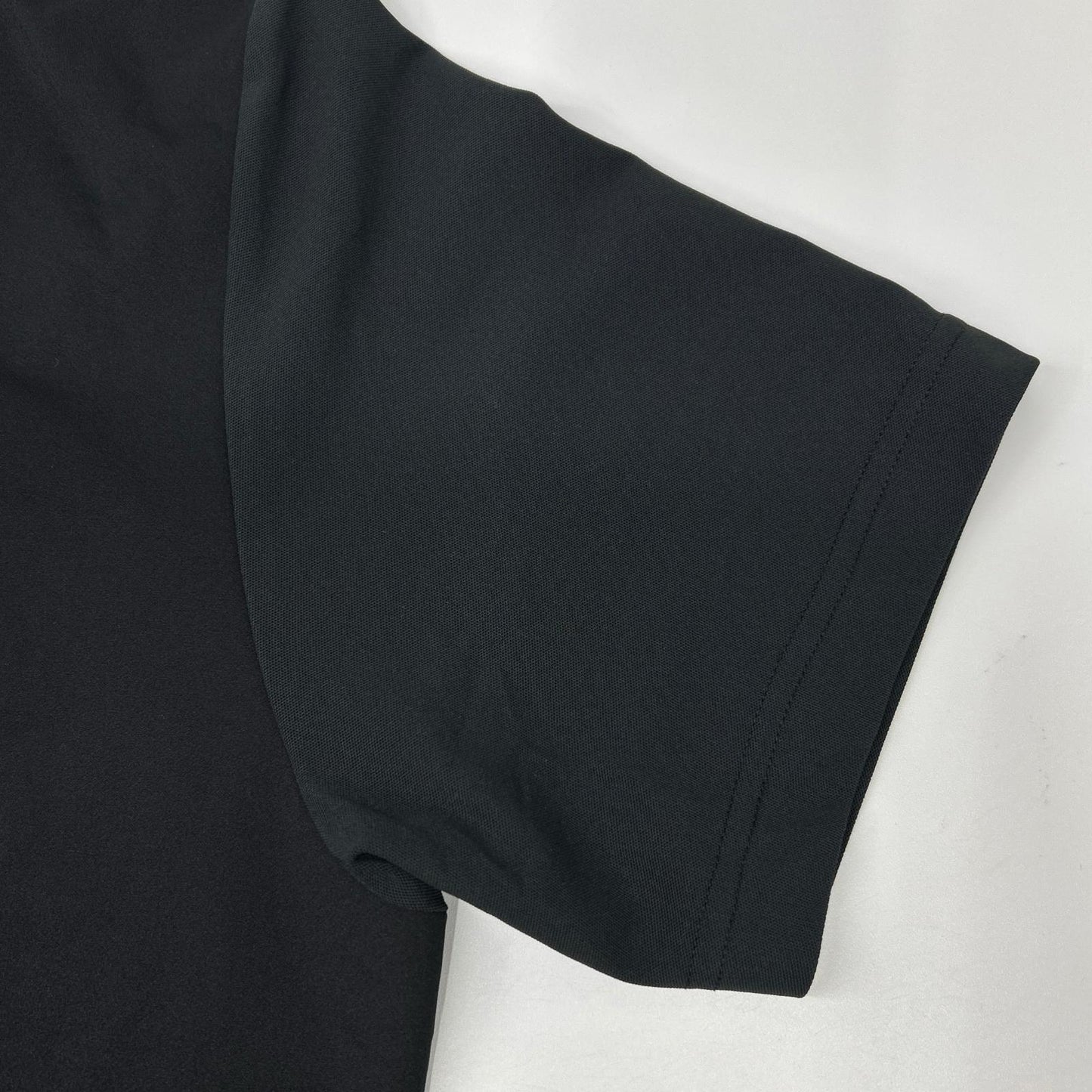 1piu1uguale3 Black Polyester S/S Mesh Polo Shirt Size IV