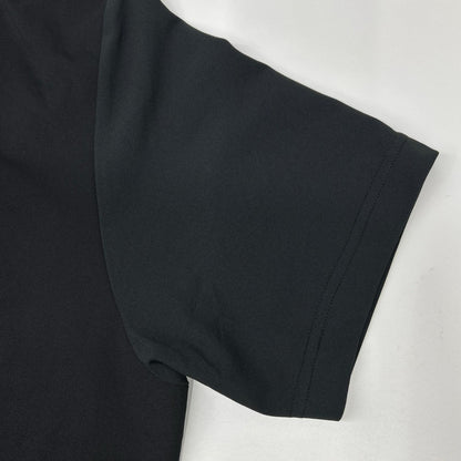 1piu1uguale3 Black Polyester S/S Mesh Polo Shirt Size IV