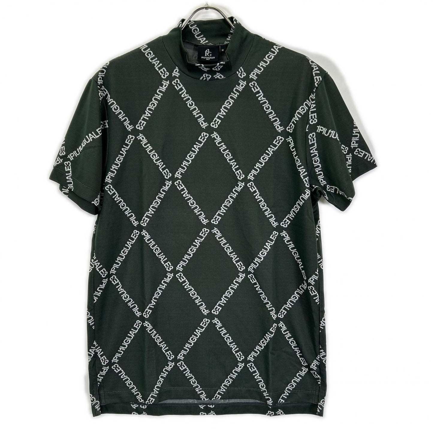GOLF x Toga S/S Argyle Logo Mock Neck T-Shirt Green Size IV