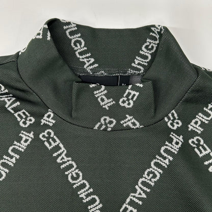 GOLF x Toga S/S Argyle Logo Mock Neck T-Shirt Green Size IV