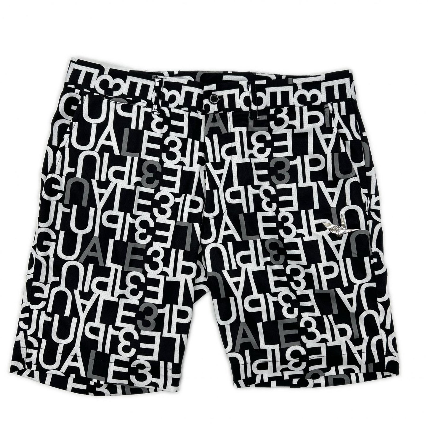 GOLF 1piu1uguale3 All-Over Logo Shorts Multi Size V