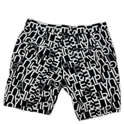 GOLF 1piu1uguale3 All-Over Logo Shorts Multi Size V