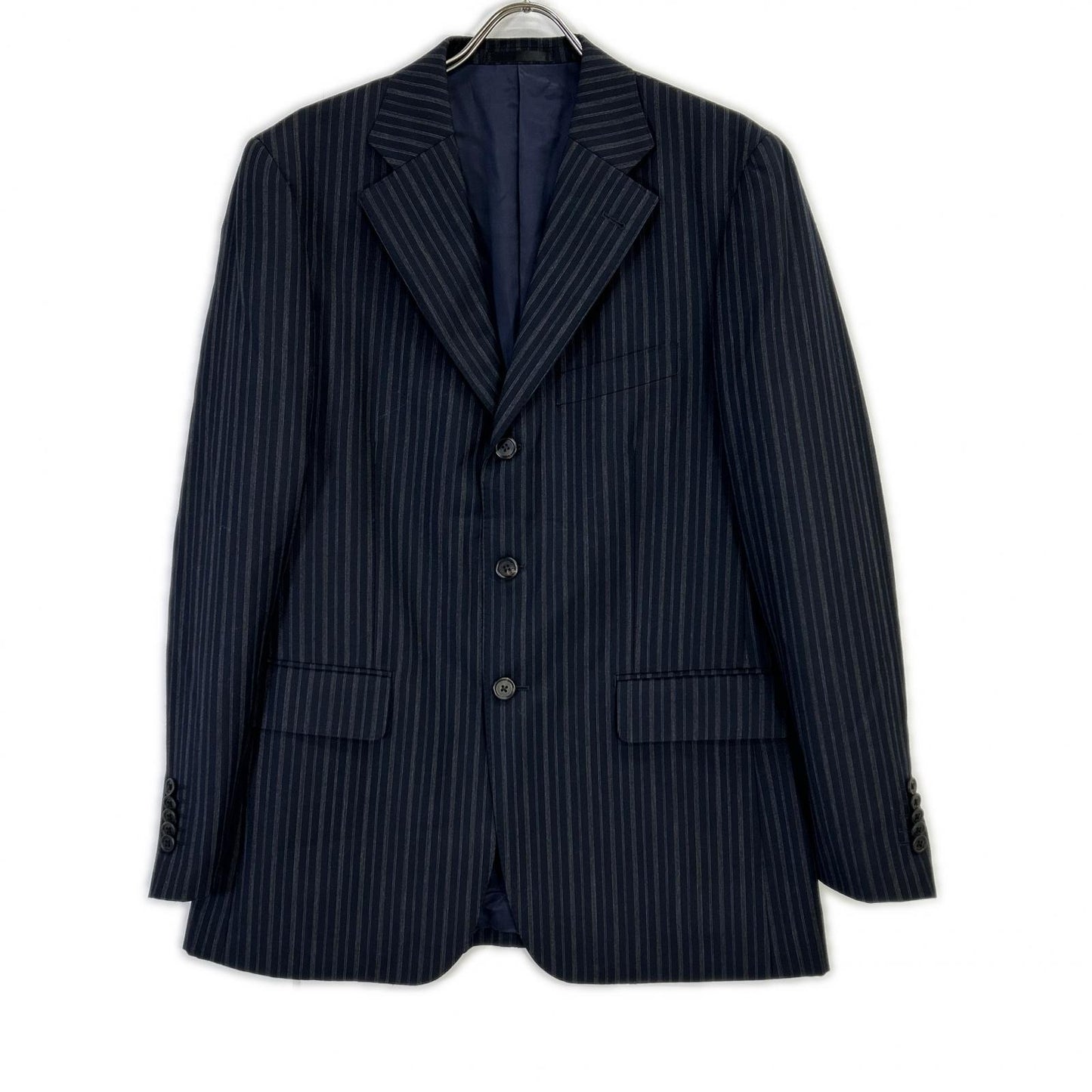 PaulSmith Black Stripe Wool Suit Jacket Size L2
