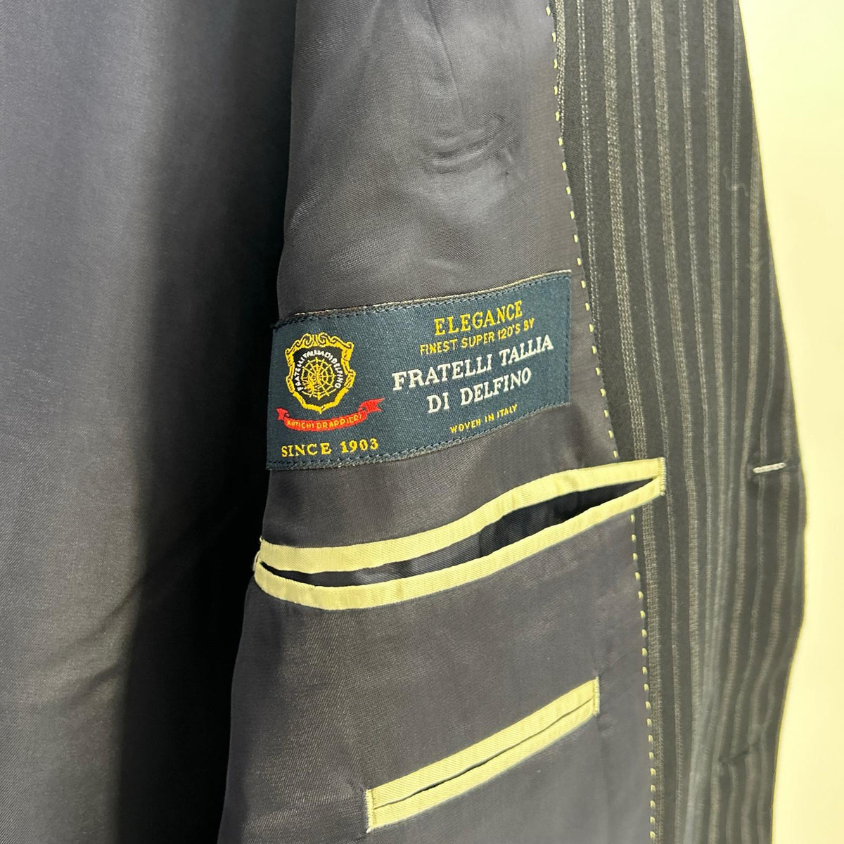 PaulSmith Black Stripe Wool Suit Jacket Size L2