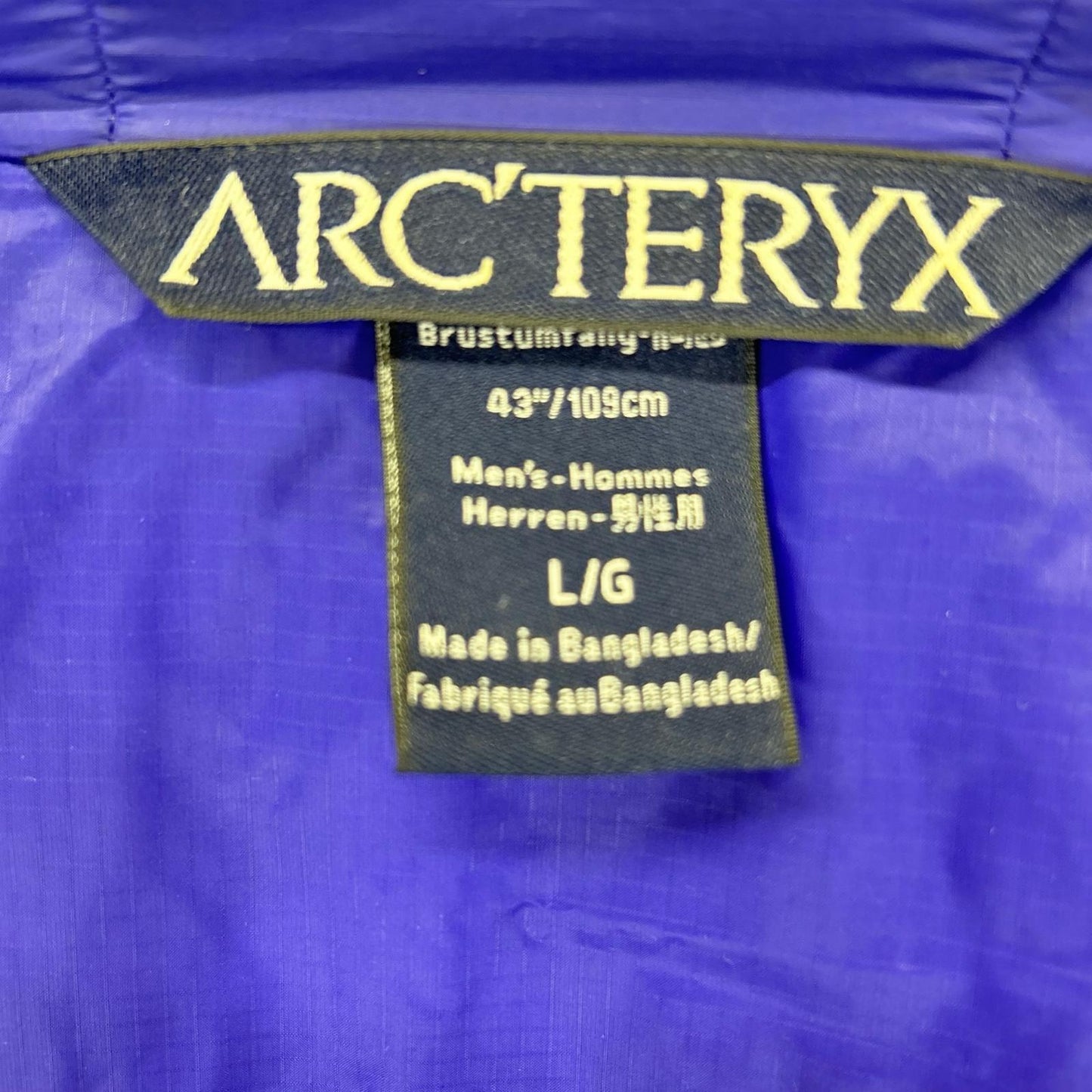 ARC'TERYX Atom Hoody Jacket Nylon Purple Size L