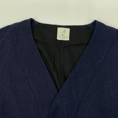 ANATOMICA Cotton SAGAN Vest Navy Black Size L