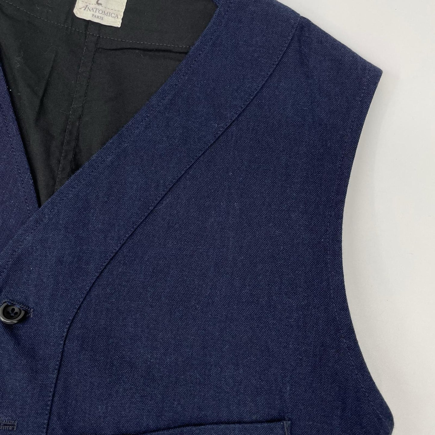 ANATOMICA Cotton SAGAN Vest Navy Black Size L
