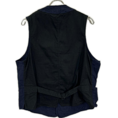 ANATOMICA Linen SAGAN Vest Navy Size L