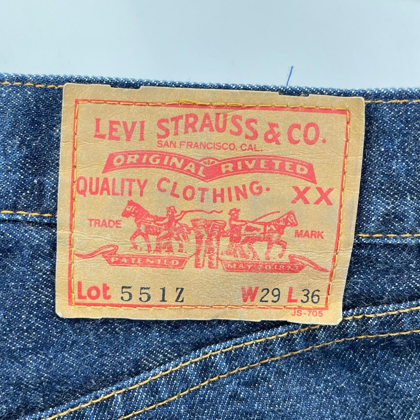 LEVI'S 90s Japan 551Z-XX Big E Jeans Blue Size W29L36