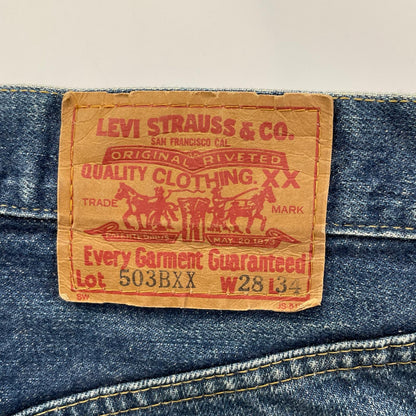 LEVI'S 90s Indigo 503BXX Reissue Big E Jeans Size W28L34
