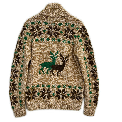 DOLCE&GABBANA Beige Wool Blend Cowichan Knit Sweater