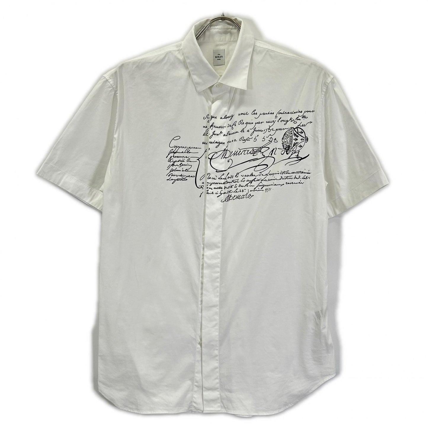 Berluti HTS R15HTS02CAHX Calligraphy Shirt White Size 40
