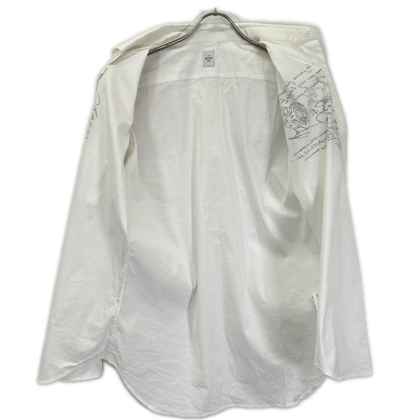 Berluti HTS R15HTS02CAHX Calligraphy Shirt White Size 40