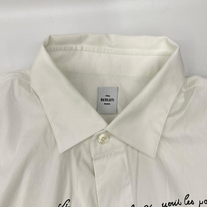 Berluti HTS R15HTS02CAHX Calligraphy Shirt White Size 40