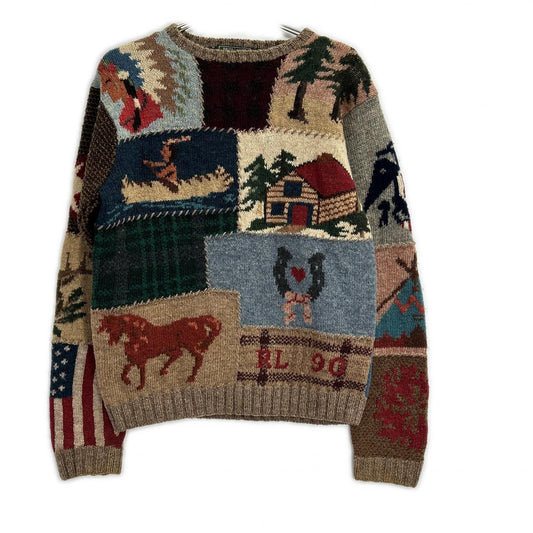 RalphLauren COUNTRY 90s Indian Multi-Color Sweater Size M