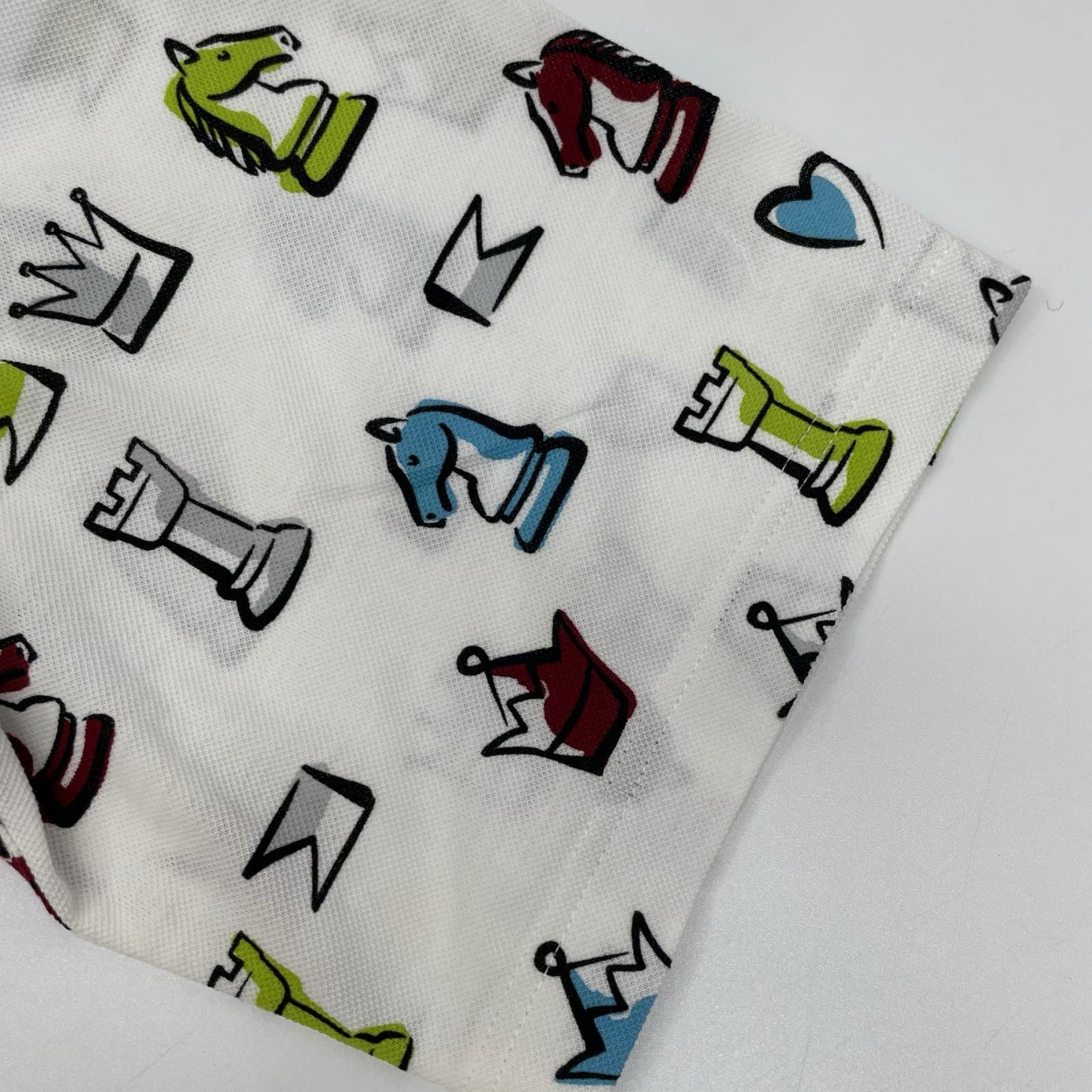 HERMES 22SS Chess Design Short-Sleeve Shirt White Polo Size M
