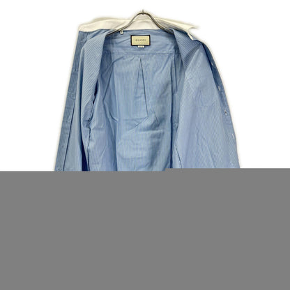 GUCCI Light Blue Stripe Sparrow Long-Sleeve Shirt Size 40