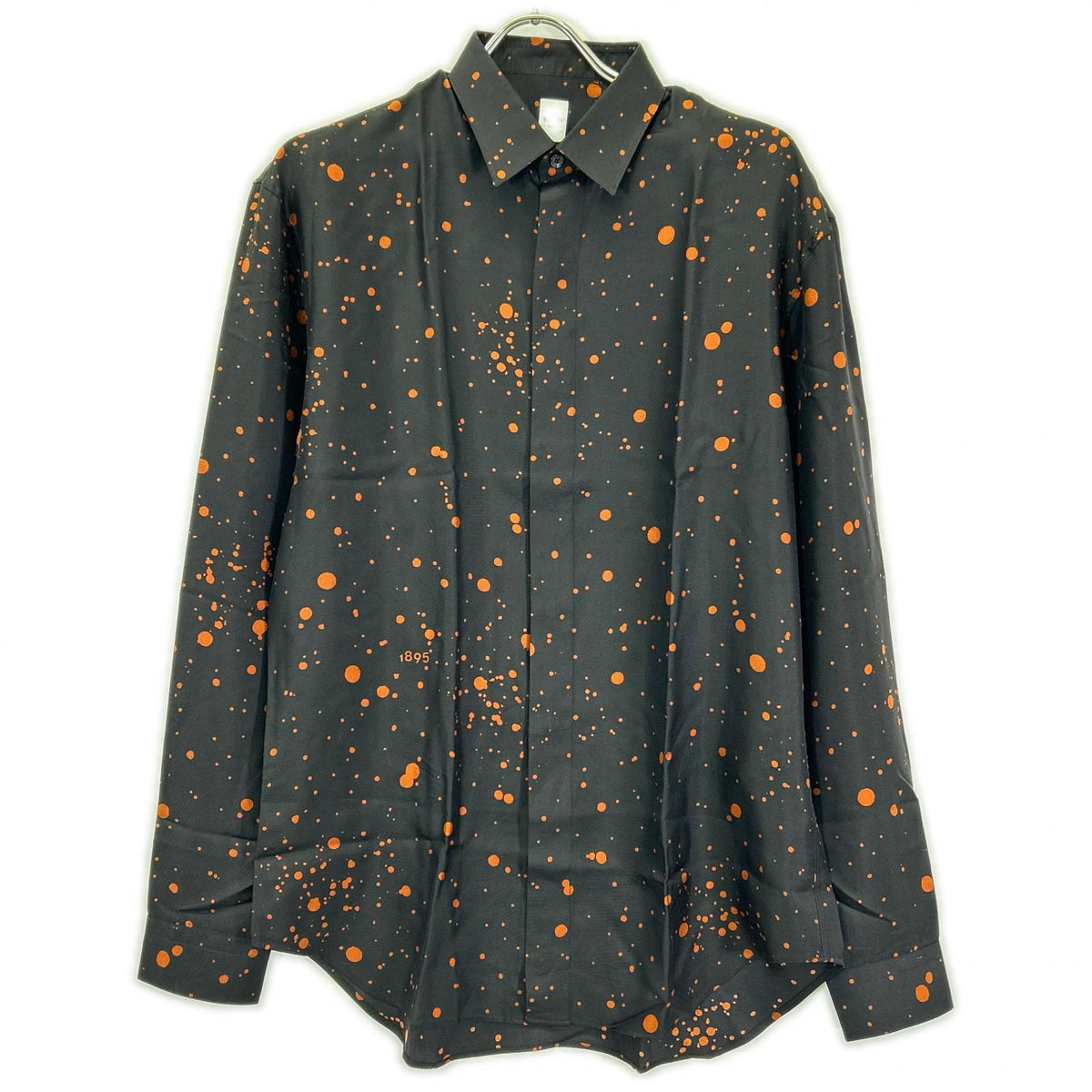 berluti Paint Dot Silk Long-Sleeve Shirt Multi Size 40