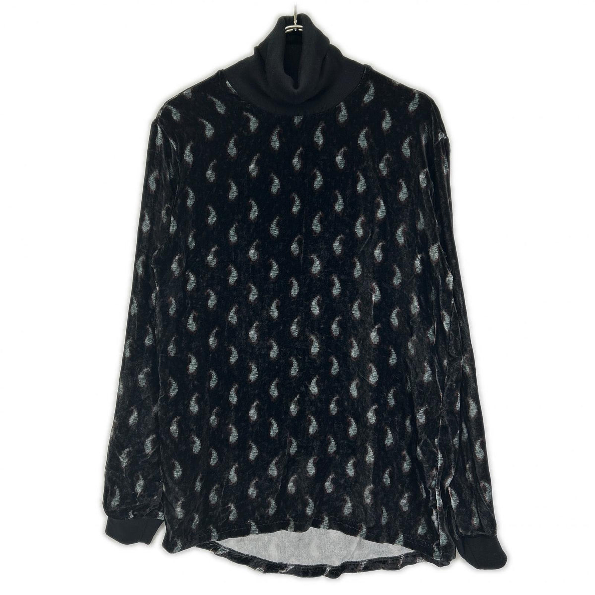 GIORGIOARMANI Black Velour Turtleneck Pullover Size 4