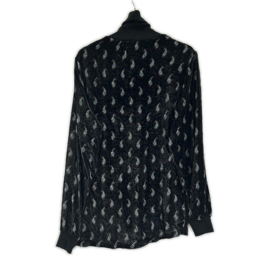 GIORGIOARMANI Black Velour Turtleneck Pullover Size 4