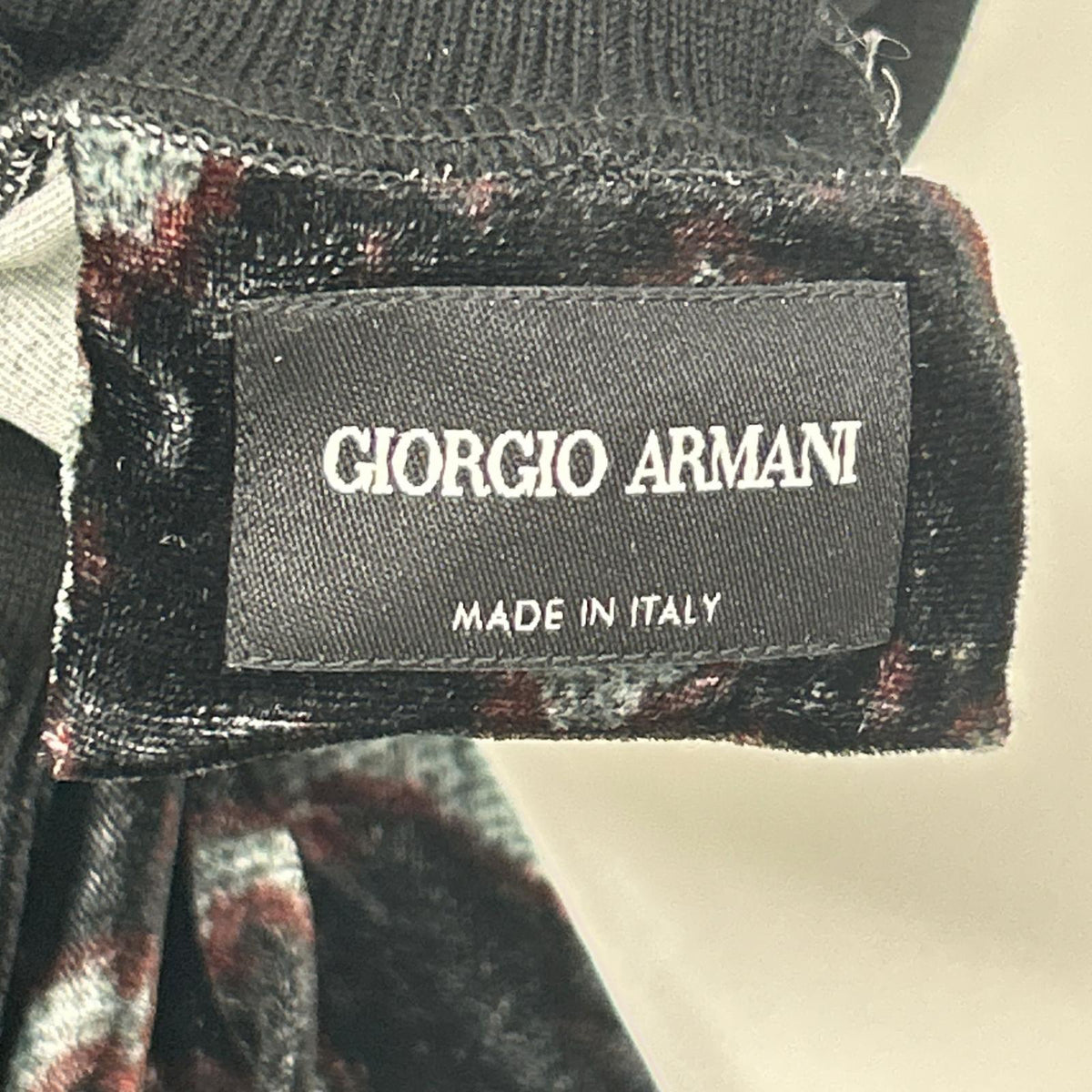 GIORGIOARMANI Black Velour Turtleneck Pullover Size 4