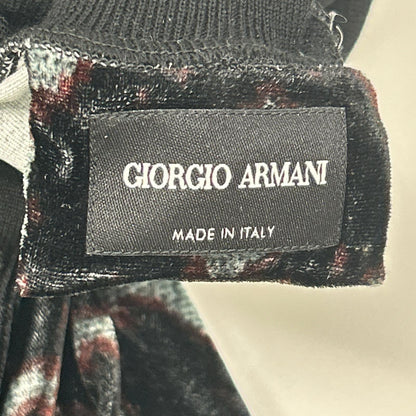 GIORGIOARMANI Black Velour Turtleneck Pullover Size 4