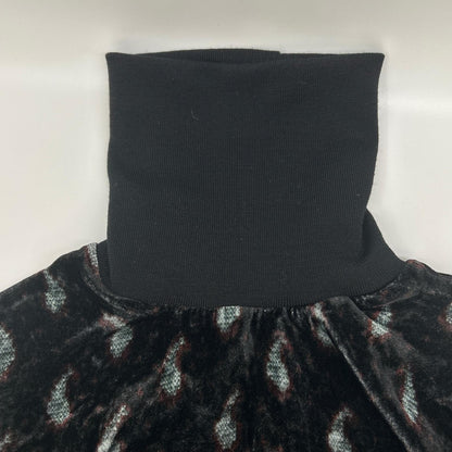 GIORGIOARMANI Black Velour Turtleneck Pullover Size 4