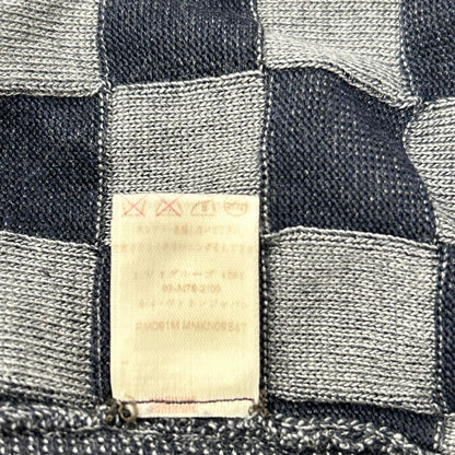 LOUIS VUITTON Damier Crewneck Silk Knit Shirt Multi Size M
