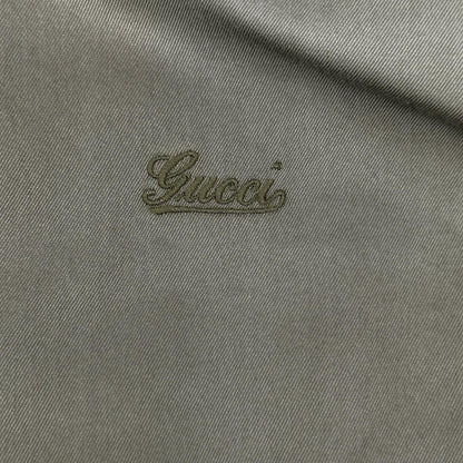 GUCCI Tom Ford Era Khaki Quilted Patch Button Shirt Size 40