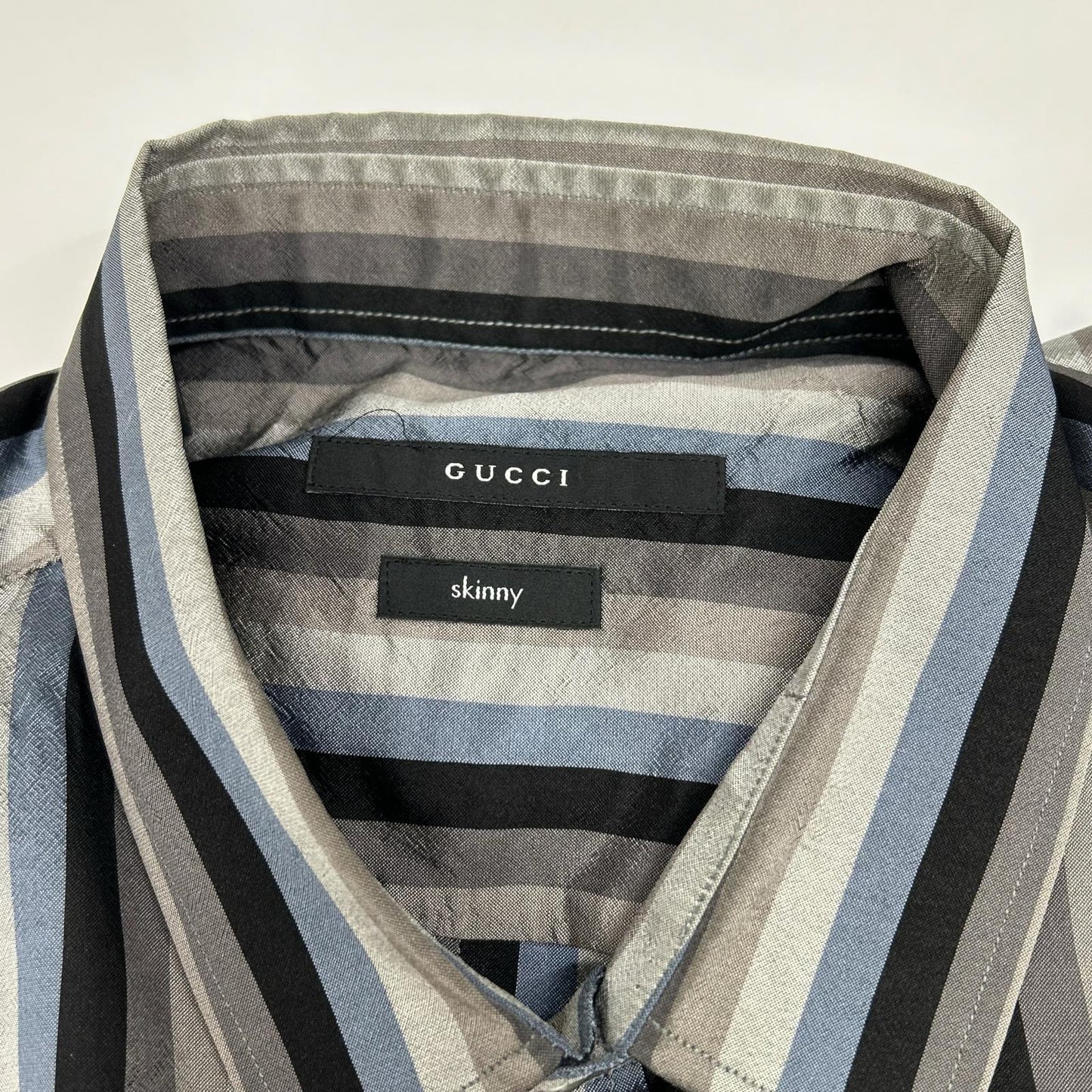 GUCCI Tom Ford Era Multi-Color Silk Shirt Size 42