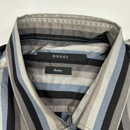 GUCCI Tom Ford Era Multi-Color Silk Shirt Size 42