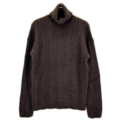 GUCCI Tom Ford Era Brown Silk Turtleneck Sweater Size M