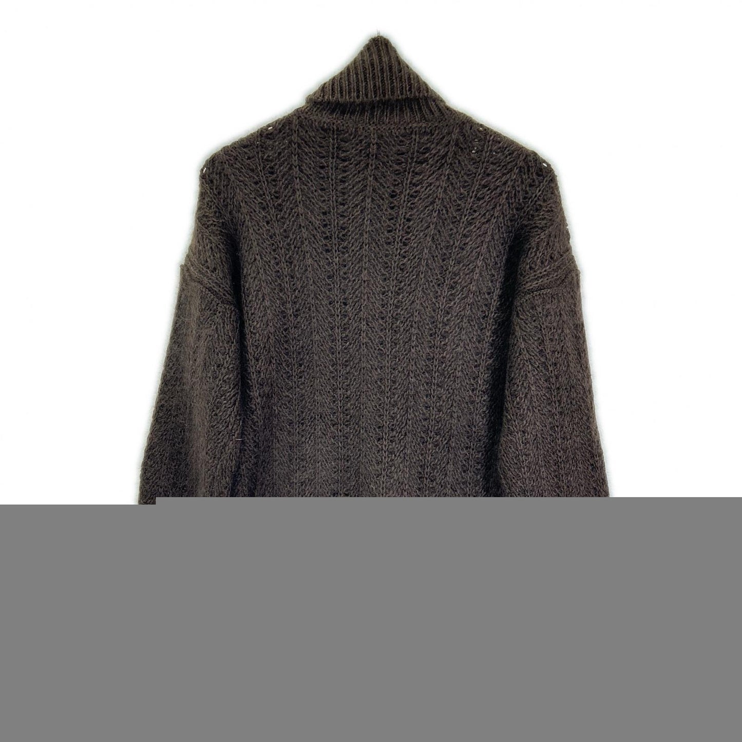 GUCCI Tom Ford Era Brown Silk Turtleneck Sweater Size M