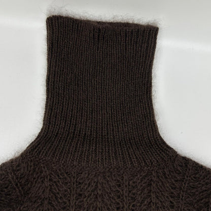 GUCCI Tom Ford Era Brown Silk Turtleneck Sweater Size M