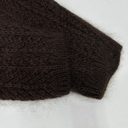 GUCCI Tom Ford Era Brown Silk Turtleneck Sweater Size M