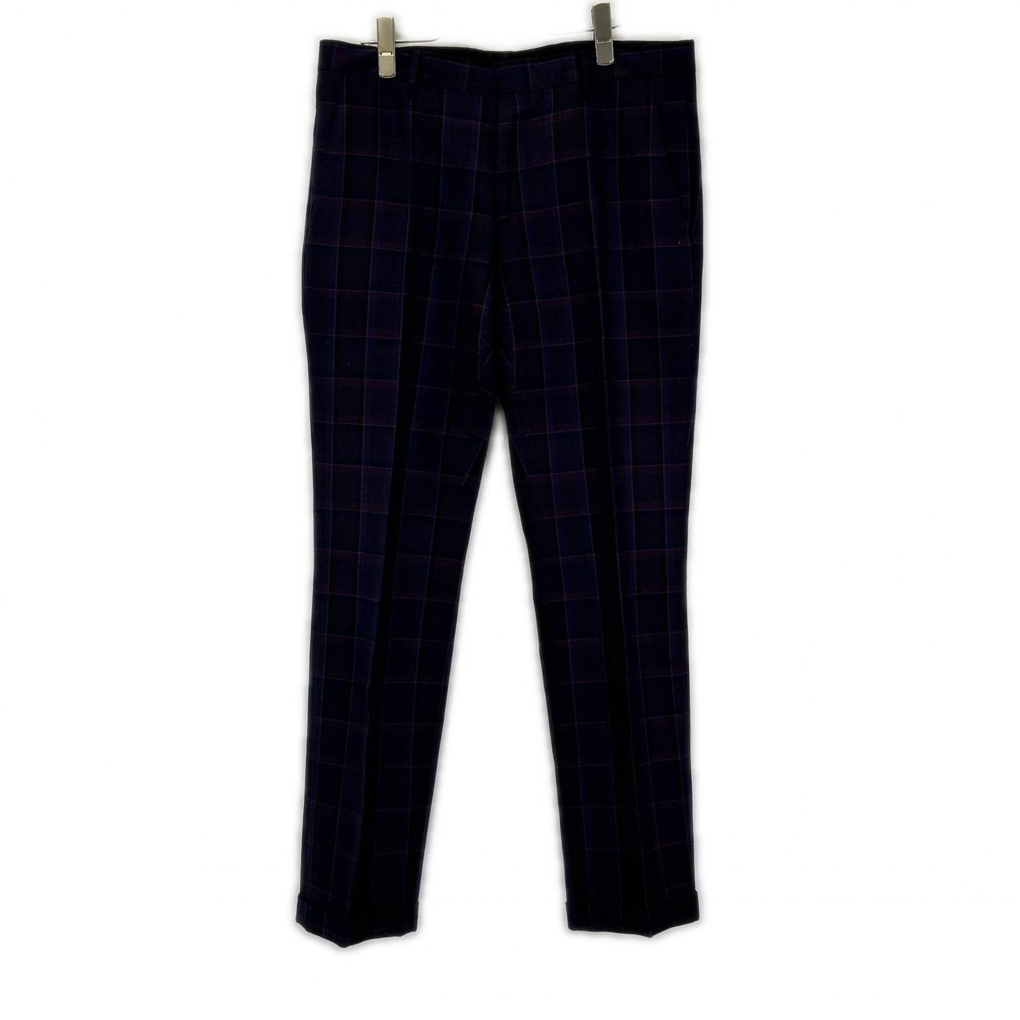 ETRO Purple Check Paisley Lining Jacket Pants Set Size 48