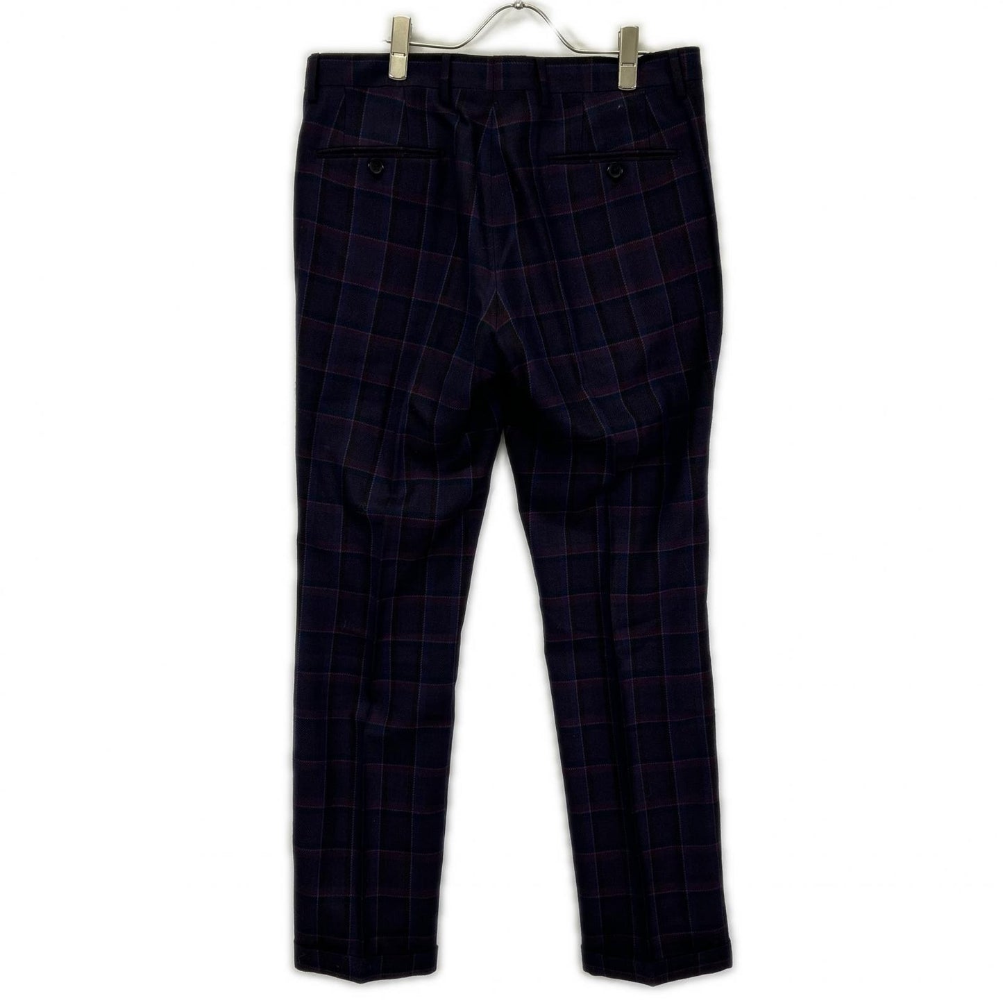 ETRO Purple Check Paisley Lining Jacket Pants Set Size 48